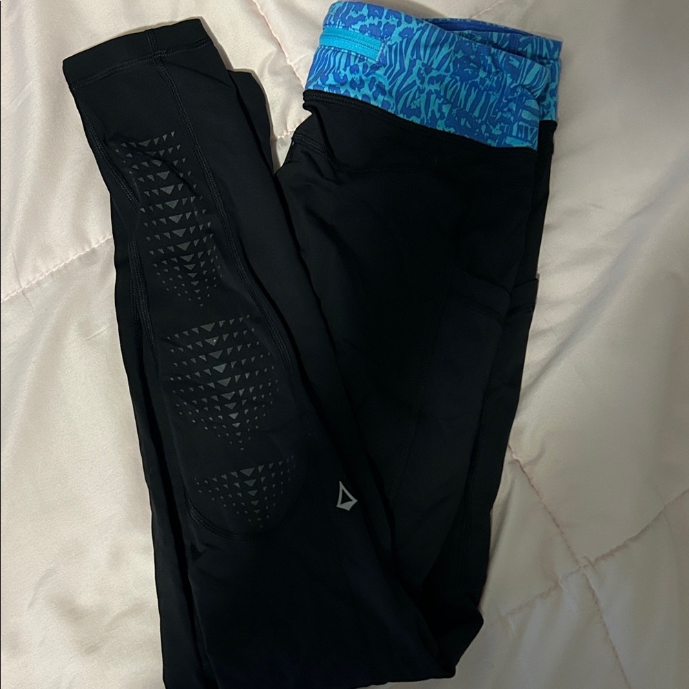 Ivivva Black and Blue Kids Leggings